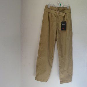 Levi's high loose tapered pants in tan